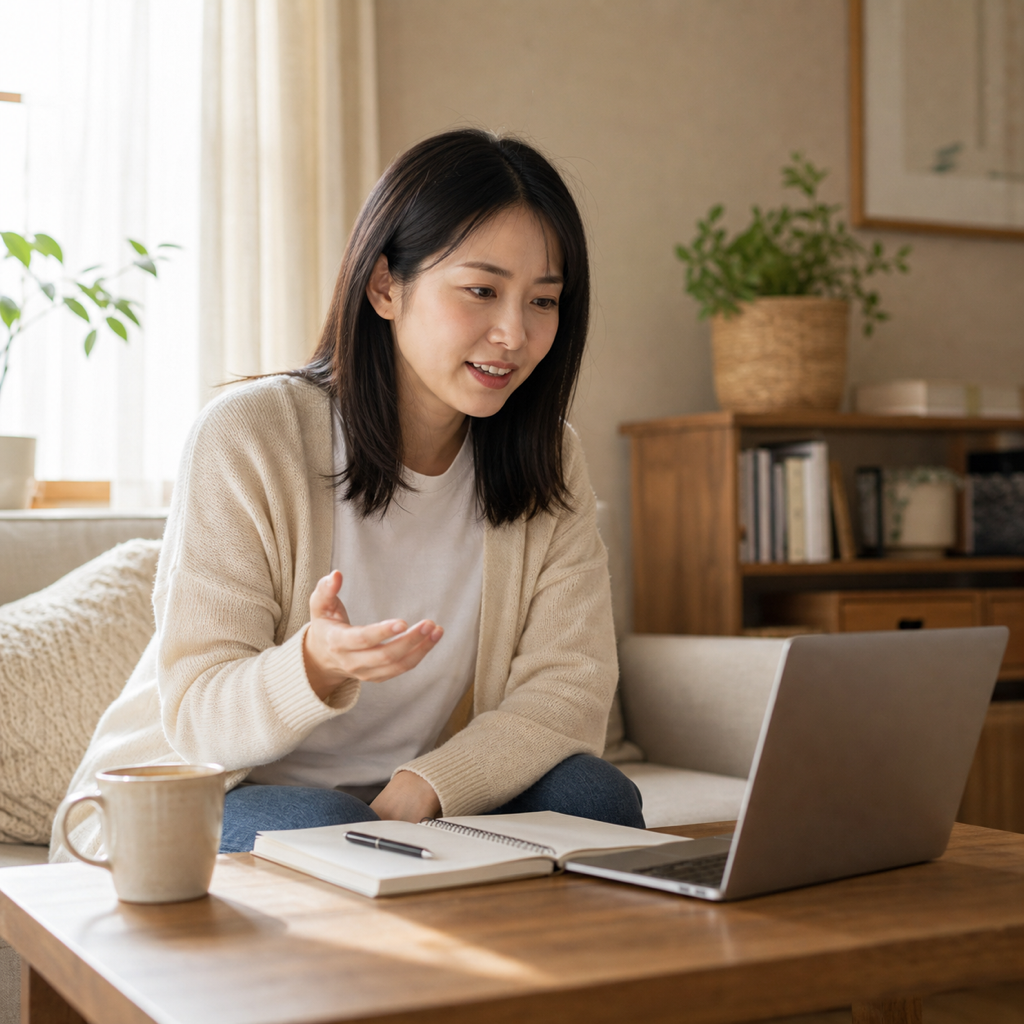 達成感を感じる女性のイメージ